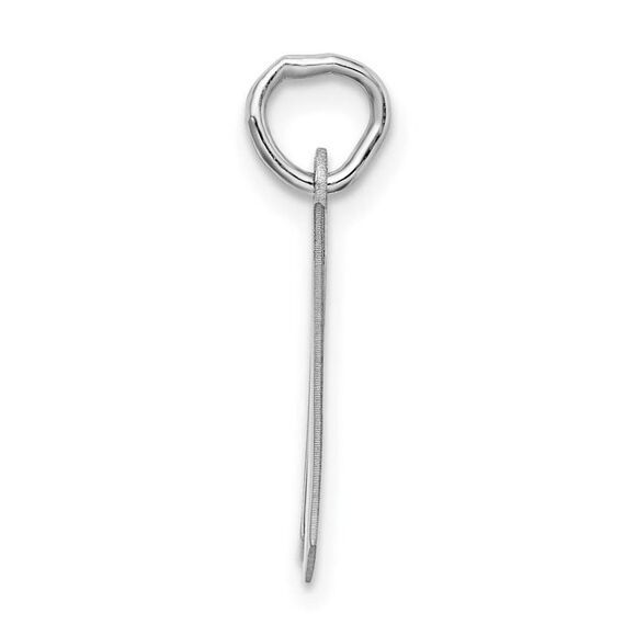 Sterling Silver Karlie Collection Artisan Block Initial Charm Letter W - Picture 2 of 4